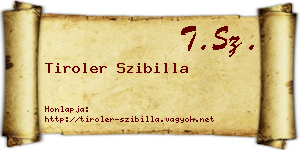 Tiroler Szibilla névjegykártya